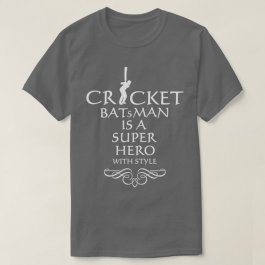 Cricket-Batsman - ein Superheld1 T-Shirt (Design vorne)