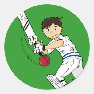 Cricket Batsman Sticker