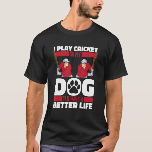 Cricket Batsman Umpire Cricketing Bowler Crickete T-Shirt (Vorderseite)