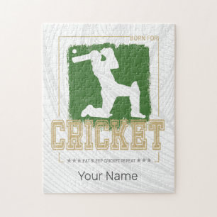Cricket Batsman Vintag Pitcher Player Coach Puzzle