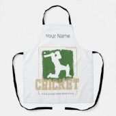 Cricket Batsman Vintag Pitcher Player Coach Schürze (Vorderseite)