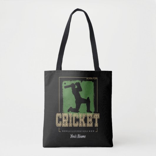 Cricket Batsman Vintag Pitcher Player Coach Tasche (Vorderseite)