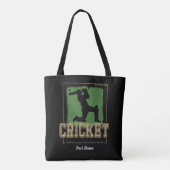 Cricket Batsman Vintag Pitcher Player Coach Tasche (Rückseite)