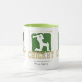 Cricket Batsman Vintag Pitcher Player Coach Tasse (Zentrum)