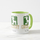 Cricket Batsman Vintag Pitcher Player Coach Tasse (VorderseiteRechts)