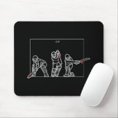 Cricket Batting Funny Cricket Fan Gift Cricket Mousepad (Mit Mouse)