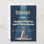 Cricket Birthday Party Sports Invitation Einladung (Vorderseite)