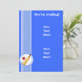 Cricket; blau einladung (Stehend Vorderseite)