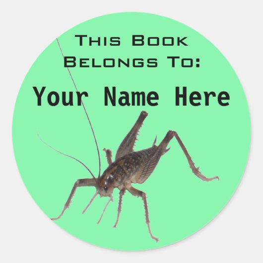 Cricket Book Ownership-Sticker (#5) Runder Aufkleber (Vorderseite)