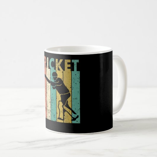 Cricket Bowler Bat Cricketer Geschenk Kaffeetasse (VorderseiteRechts)