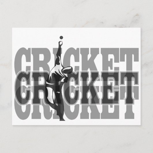 Cricket Bowler Postkarte (Vorderseite)