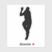 Cricket Bowler-Silhouette Aufkleber (Blatt)