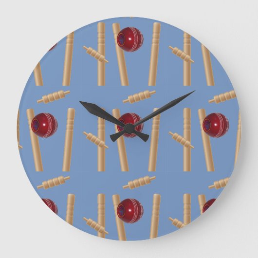 Cricket-Bowling    Große Wanduhr (Vorderseite)