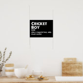 Cricket Boy Funny Definition Cricket Lover Poster (Küche)