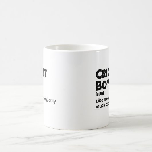 Cricket Boy Funny Dictionary Definition Kaffeetasse (Mittel)