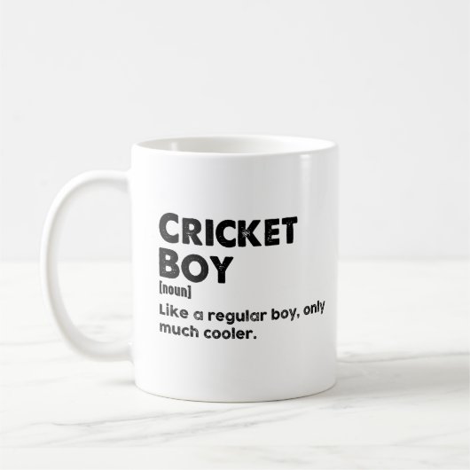 Cricket Boy Funny Dictionary Definition Kaffeetasse (Links)
