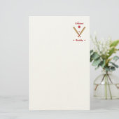 Cricket-Buddy Briefpapier (Stehend Vorderseite)