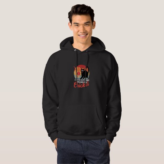 Cricket cat feline cricket fans cat owners men wom hoodie (Vorne ganz)
