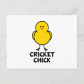 Cricket Chick Postkarte (Vorderseite)