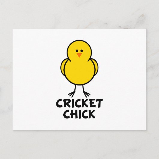 Cricket Chick Postkarte (Vorderseite)