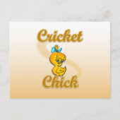 Cricket Chick Postkarte (Vorderseite)