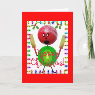 Cricket Christmas Cartoon Feiertagskarte