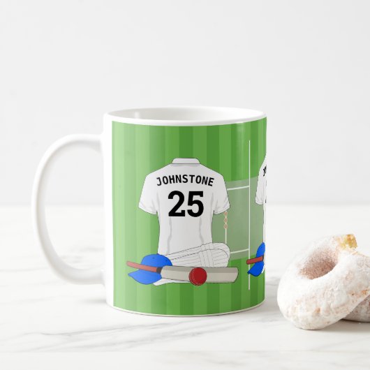 Cricket Club-Fan/Spieler Kaffeetasse (Mit Donut)
