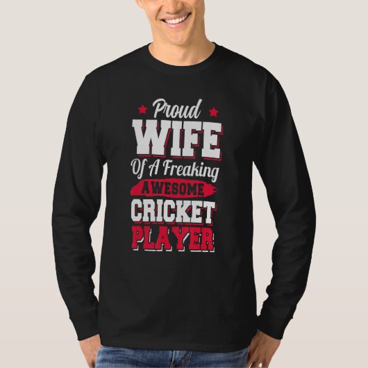 Cricket-Coach Cricket-Player-Ehefrau T-Shirt (Vorderseite)