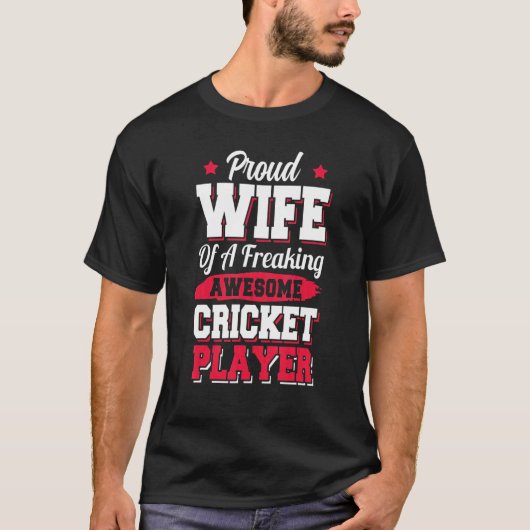 Cricket-Coach Cricket-Player-Ehefrau T-Shirt (Vorderseite)