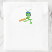 Cricket Cricket Ovaler Aufkleber (Tasche)