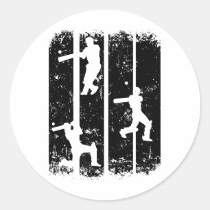 Cricket - Cricketspielender Cricket Sport Cricket  Runder Aufkleber