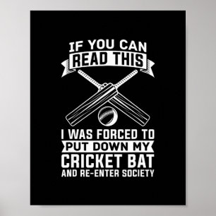 Cricket - Cricketspieler Club Spieler Tsman Bowler Poster