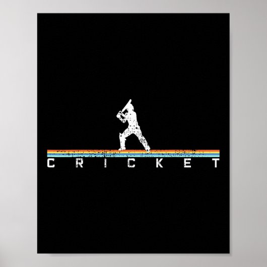 Cricket Cricketspieler Geschenk Tsman Poster (Vorne)