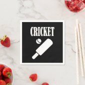Cricket-Cusomize Personalisieren Sie Namen, Nummer Serviette (Beispiel)