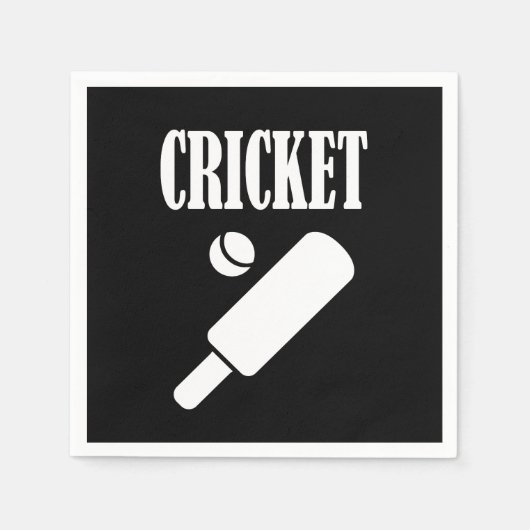 Cricket-Cusomize Personalisieren Sie Namen, Nummer Serviette (Vorderseite)
