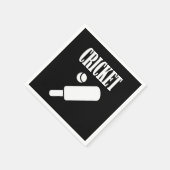Cricket-Cusomize Personalisieren Sie Namen, Nummer Serviette (Ecke)