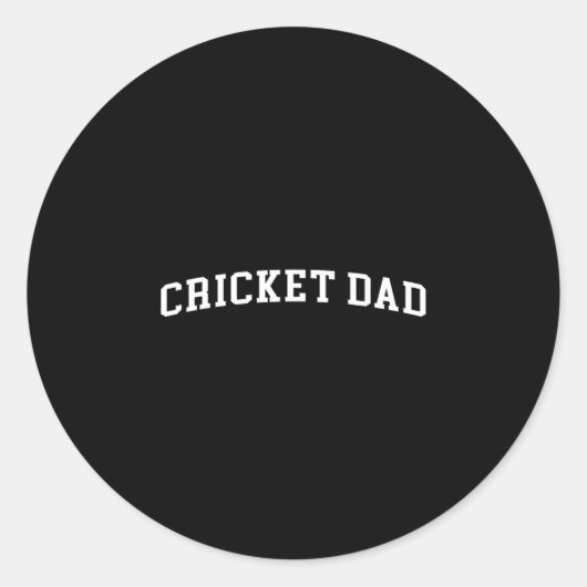 Cricket Dad 2 Runder Aufkleber (Vorderseite)