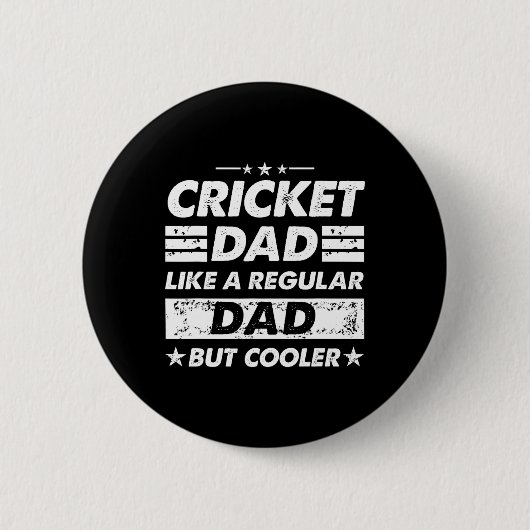 Cricket Dad Like A Regular Dad Funny Cricket  Button (Vorderseite)