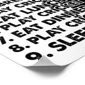 Cricket Day Plan Cricket Player  Poster (Ecke)