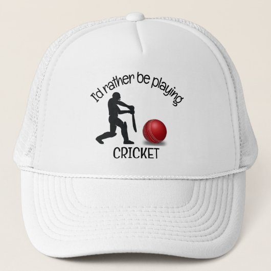 Cricket-Designhut Truckerkappe (Vorderseite)