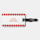 Cricket-Designmuster-individuelle Name Gepäckanhänger (Rückseite horizontal)