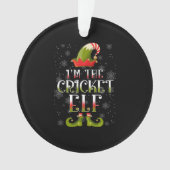 Cricket Elf Weihnachten Ornament (Vorderseite)