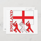 Cricket England Postkarte (Vorne/Hinten)