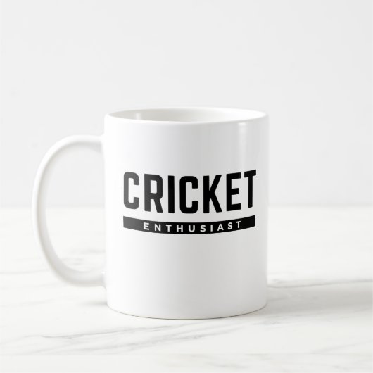 Cricket-Enthusiast. Kaffeetasse (Links)