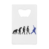 Cricket Evolution Bowler Batsman Player Fans Geldbeutel Flaschenöffner (Vorderseite)