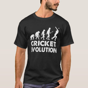 Cricket Evolution des Menschen Lustige Crickes Män T-Shirt