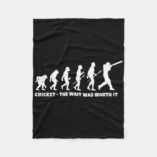 Cricket Evolution For Cricket Sports Player Funny Fleecedecke (Vorderseite)