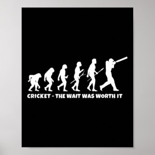 Cricket-Evolution für lustige Cricket-Sportler  Poster