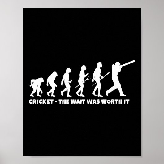 Cricket-Evolution für lustige Cricket-Sportler  Poster (Vorne)