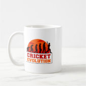 Cricket Evolution Lustiger Sport Fan Cricketer Neu Kaffeetasse (Links)